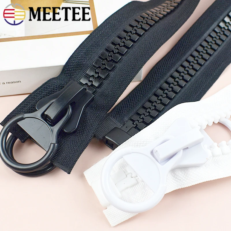 

1Pc 20# 60-300cm Extra Large Resin Zipper Double-Sided Zippers for Sewing Tent Jacket Reversible Open-End Zip Repair Accessories