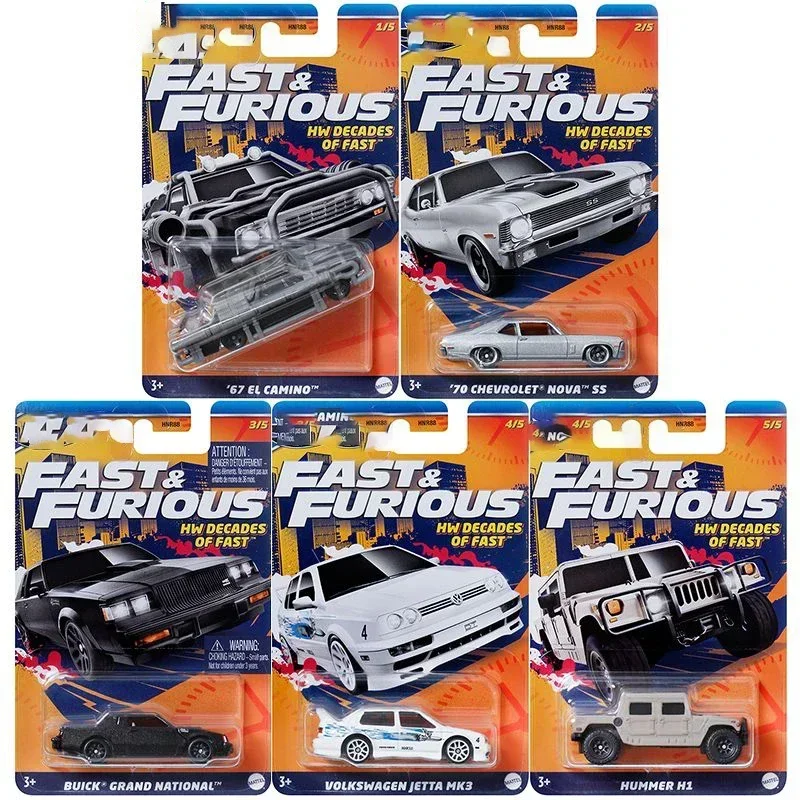 Coche Fast & Furious Hw para niños, juguete fundido a presión, Hummer, Volkswagen, Jetta, Mk3, Buick, gran Camino nacional, regalo, 1/64