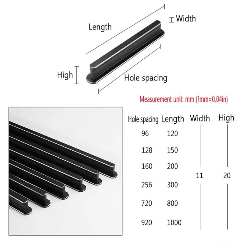 Schranktürgriff, schwarz, modern, minimalistisch, Schrank, Schublade, nordischer erweiterter Kleiderschrank-Türgriff, leichter Luxus, silberner Rand, Muebles