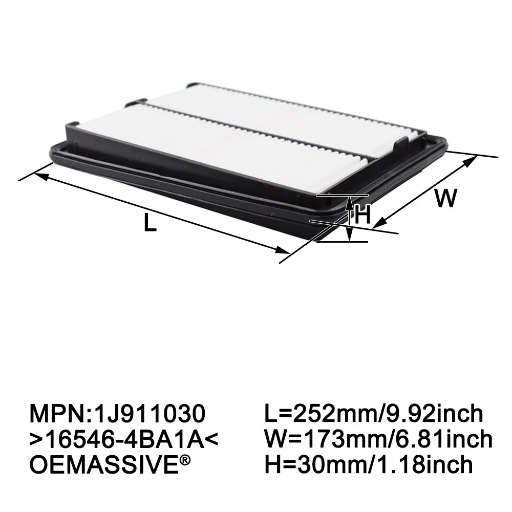Engine Air Filter 16546-4BA1A For Renault Kadjar Koleos II Samsung QM6 2016-2020, For Nissan Qashqai J11 X-Trail Xtrail Rogue