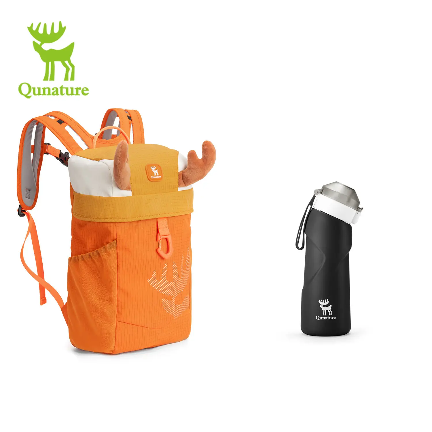 

Детский уличный рюкзак Qunature с силиконовой складной бутылкой для воды и наклонным носиком, сумка для хранения воды для походов, путешествий, спорта и фитнеса