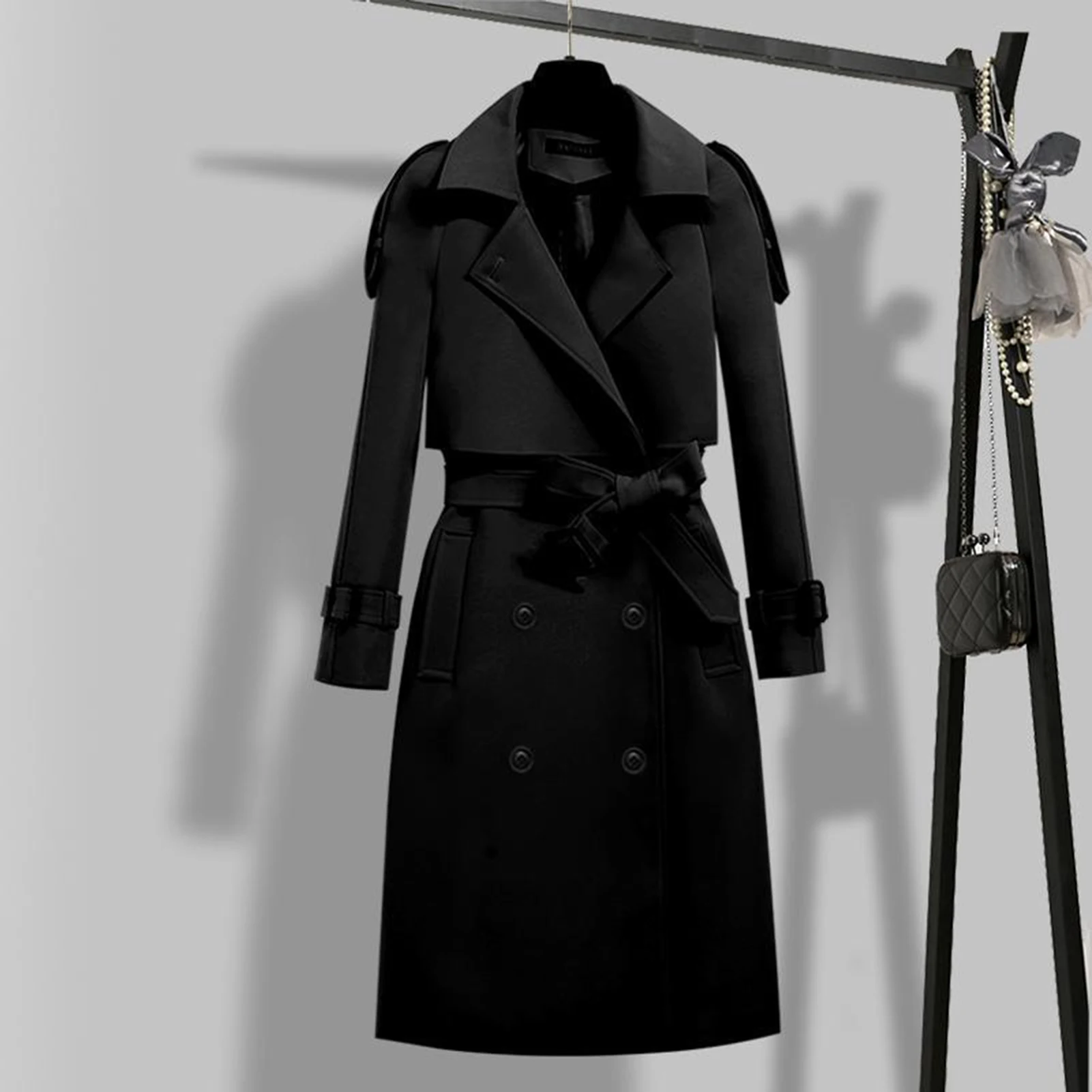 Women's Classic Trench Coat -length Fashion Wind-proof Coat for Women Formal Daily Party Ball