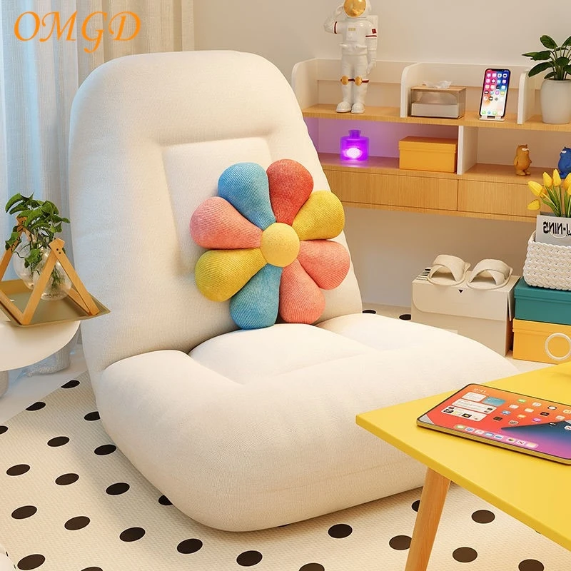 OMGD Lazy Person Sofa Can Lie And Sleep Tatami Window Cushion Leisure Seat Legless Folding Chaise Lounge Bed Backrest Chair Sub