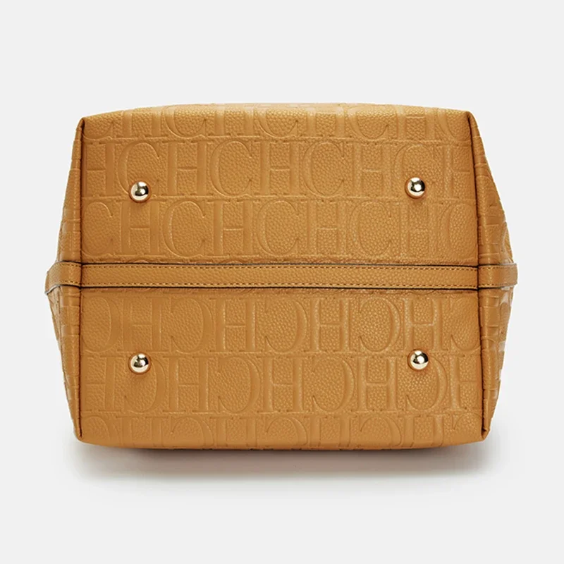 حقيبة يد نسائية رائعة ذات جودة عالية وأنيقة وحقيبة دلو عصرية، حقيبة يد بسيطة ذات لون سادة ذات سعة كبيرة #5