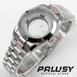 NH05 31MM Waterproof Stainless Steel Sapphire Glass President Strap Watch Case for Ladies Women Fit NH05 NH06 Movement