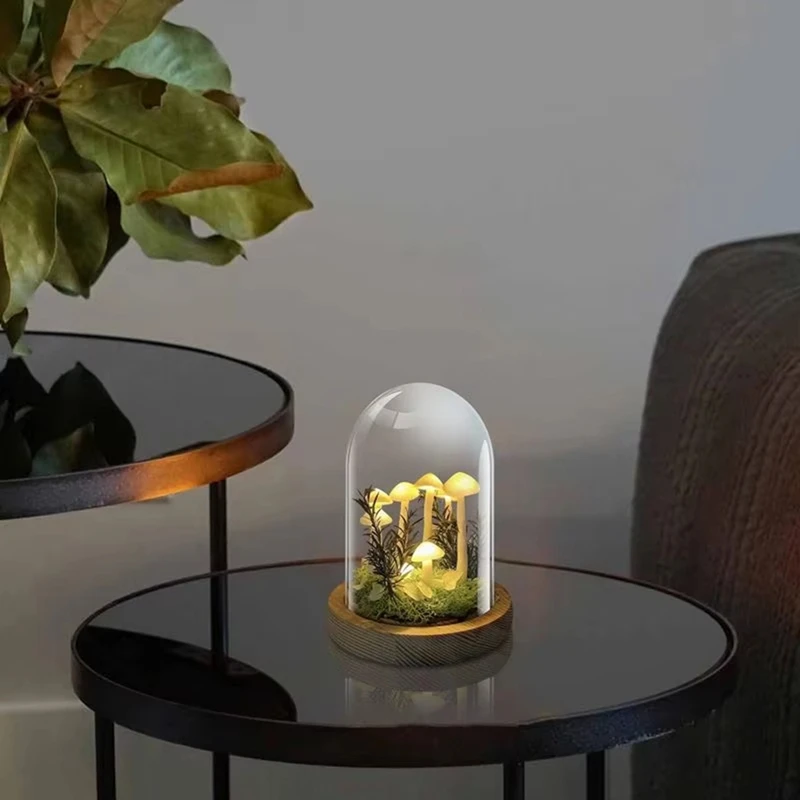 A01F-Small Mushroom Lamp Handmade Mushroom Night Light Novelty Nightlight Project Small Mushroom Lamp Arts And Crafts