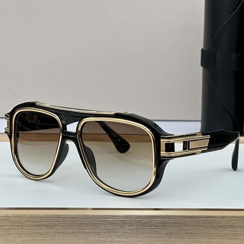 للجنسين جولة مزدوجة جسر المعادن الرجال النظارات الشمسية Grandmaster ستة نظارات الموضة رجل DTS900 أنيق الإناث نظارات شمسية