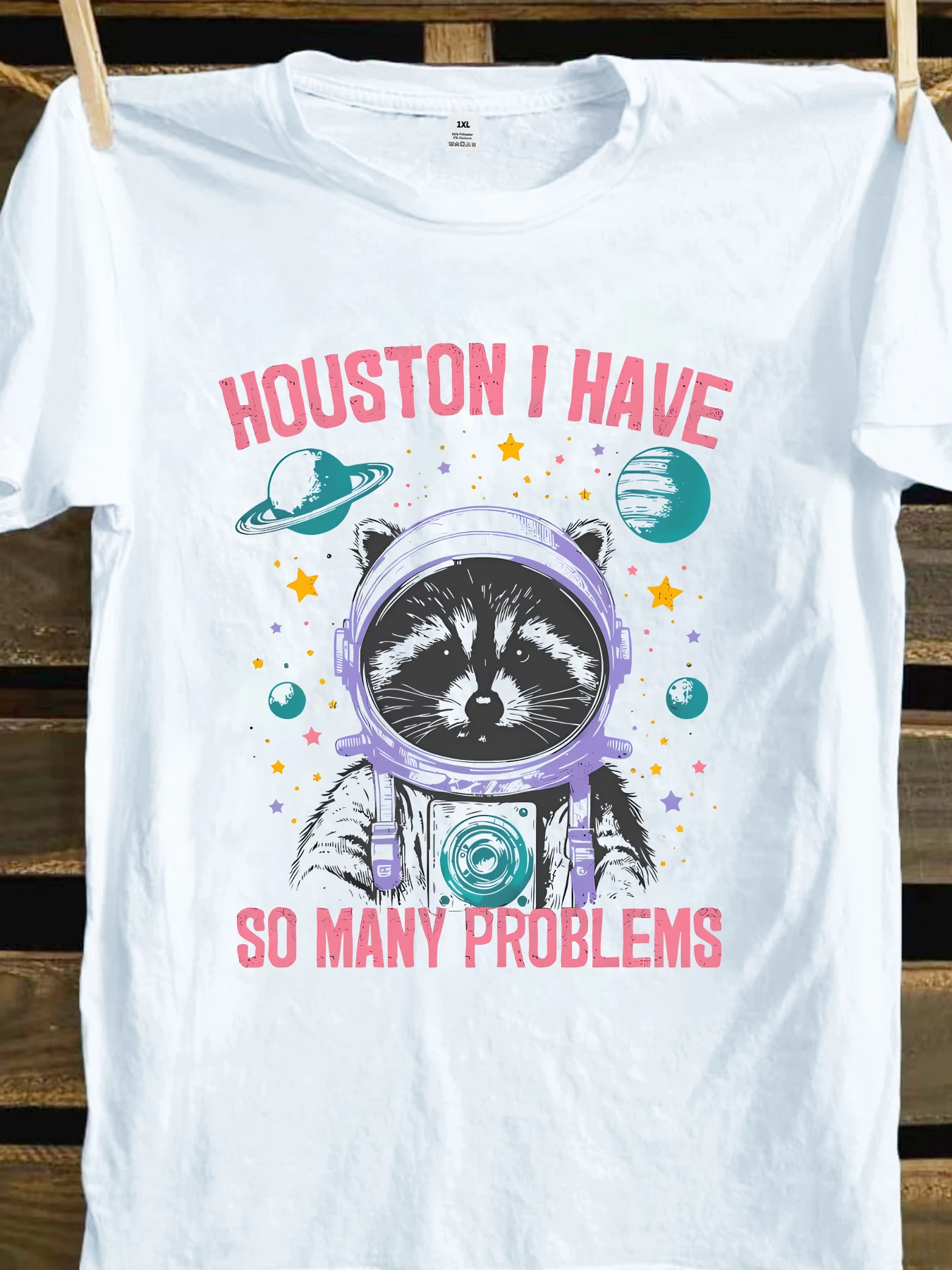 

【2334】Женская футболка с круглым вырезом и принтом космического кота в мультяшном стиле, больших размеров, летняя повседневная футболка с короткими рукавами, модная и универсальная.