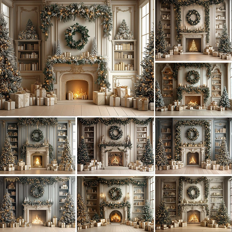 

LS зимний рождественский камин фоны для детей семейная фотография для детей и взрослых декоры для фотосессии венок зимние фоны для фотосессии