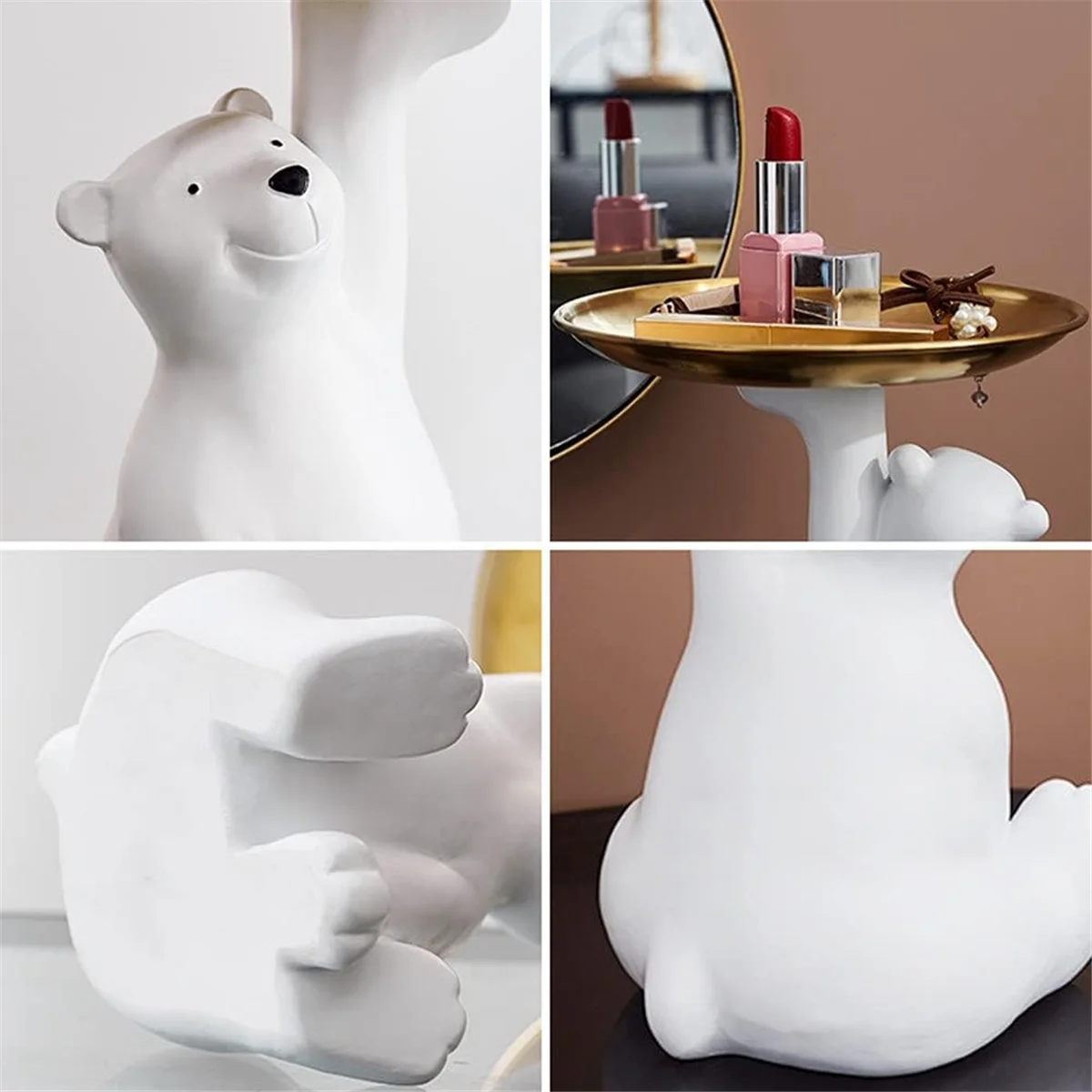 Bandeja de llaves para mesa de entrada, bandeja de joyería, bandeja de almacenamiento de cosméticos, bandeja de almacenamiento decorativa multiusos