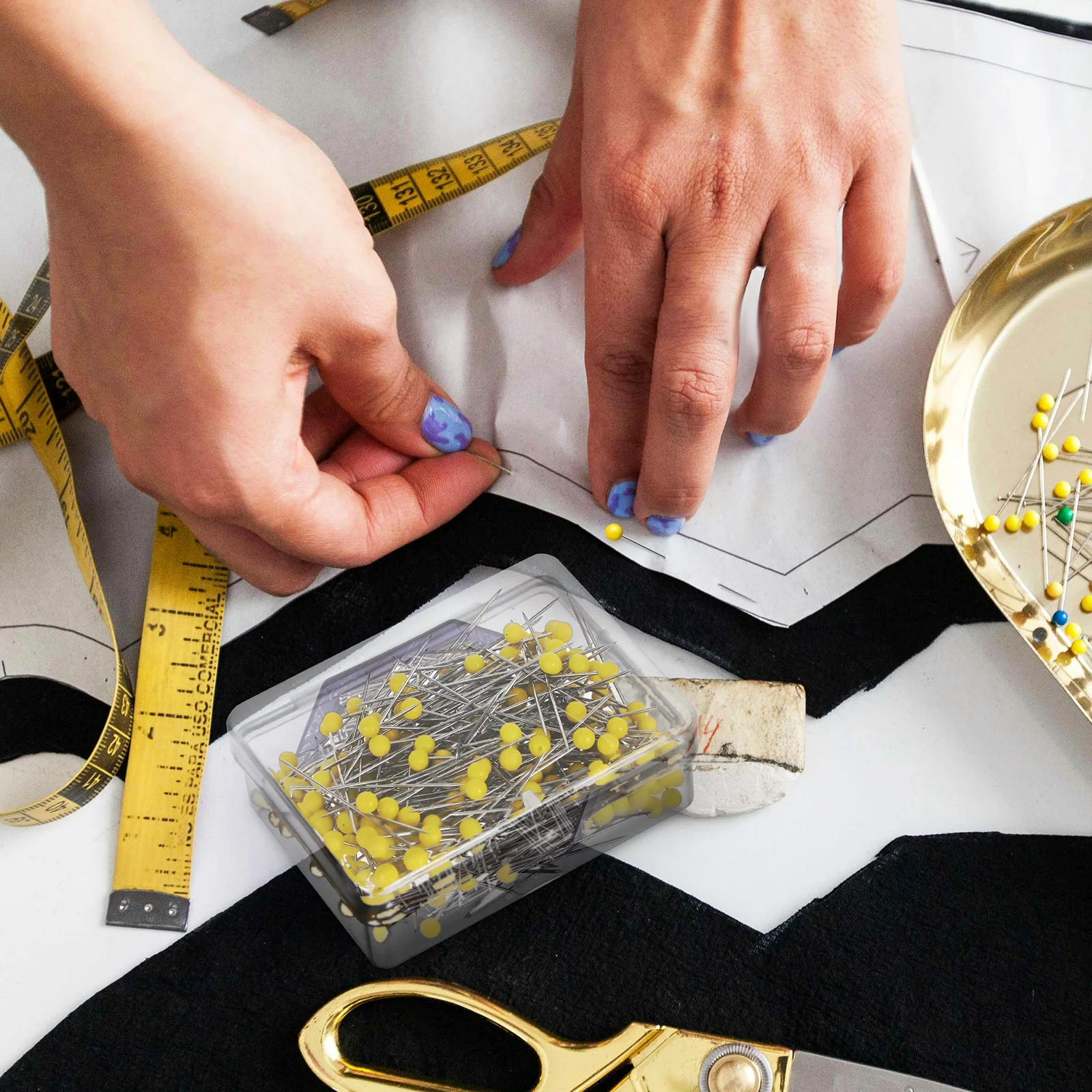 500 стеклянных булавок, прямые булавки для шитья и рукоделия