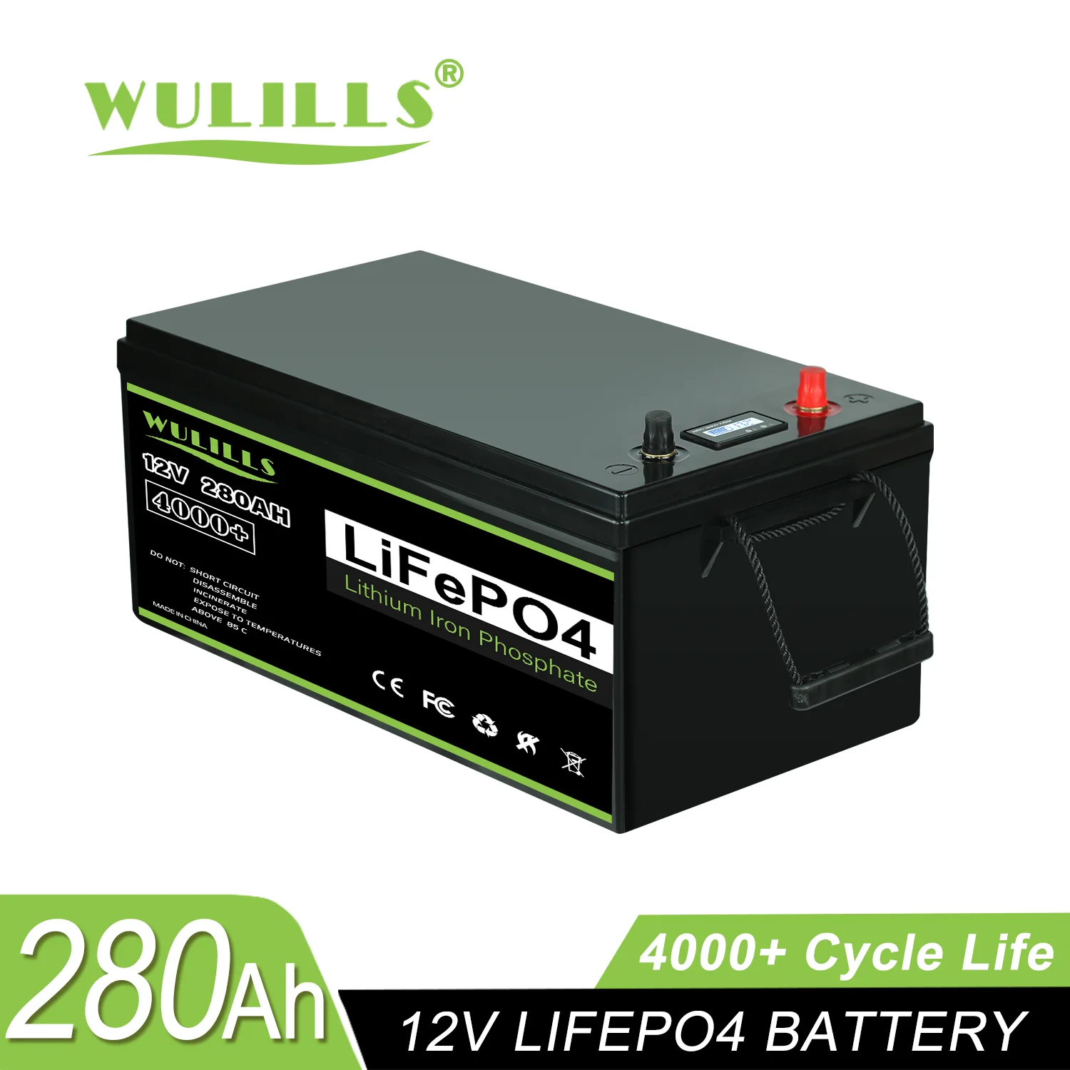 12V 280AH Lifepo4 Battery Pack 12v 300Ah Lithium Iron Phosphate batteries Built-in BMS For Boat Home Storage Off-Grid EU US