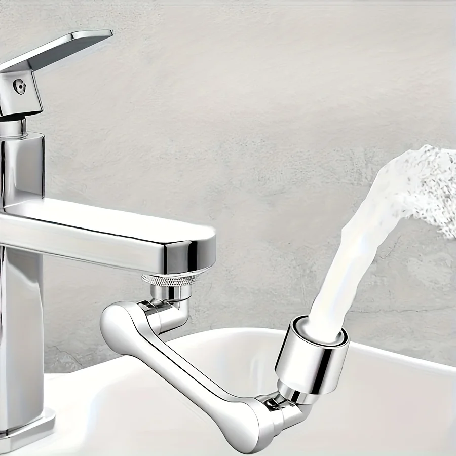 

1pcs Kitchen Tap Extension Swivel Arm Universal Tap Arm Multifunctional Basin Adapter With Splash Guard And Aerator