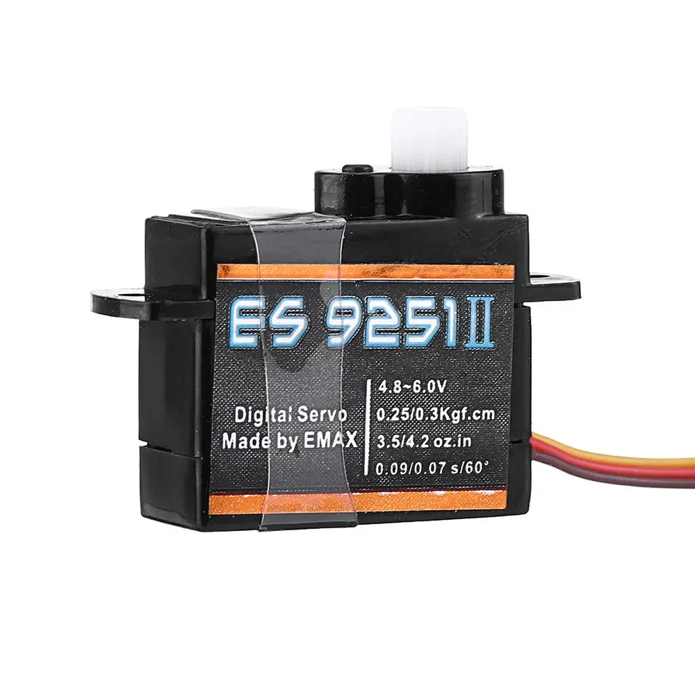 1ps EMAX ES9051 ES9251 4.3g / 2.5G Digital Servo เกียร์พลาสติกแรงบิด 0.8 กก.สําหรับ 3D F3P เครื่องบินขายส่ง Dropship