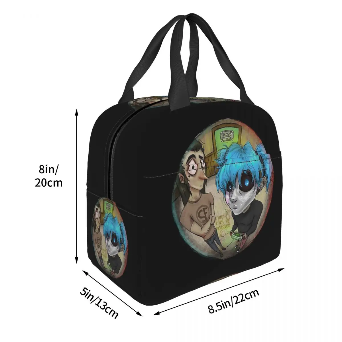 Sally Face Video Game Insulated Lunch Bag for Women Kids Portable Food Boxes Thermal Lunch Box Tote