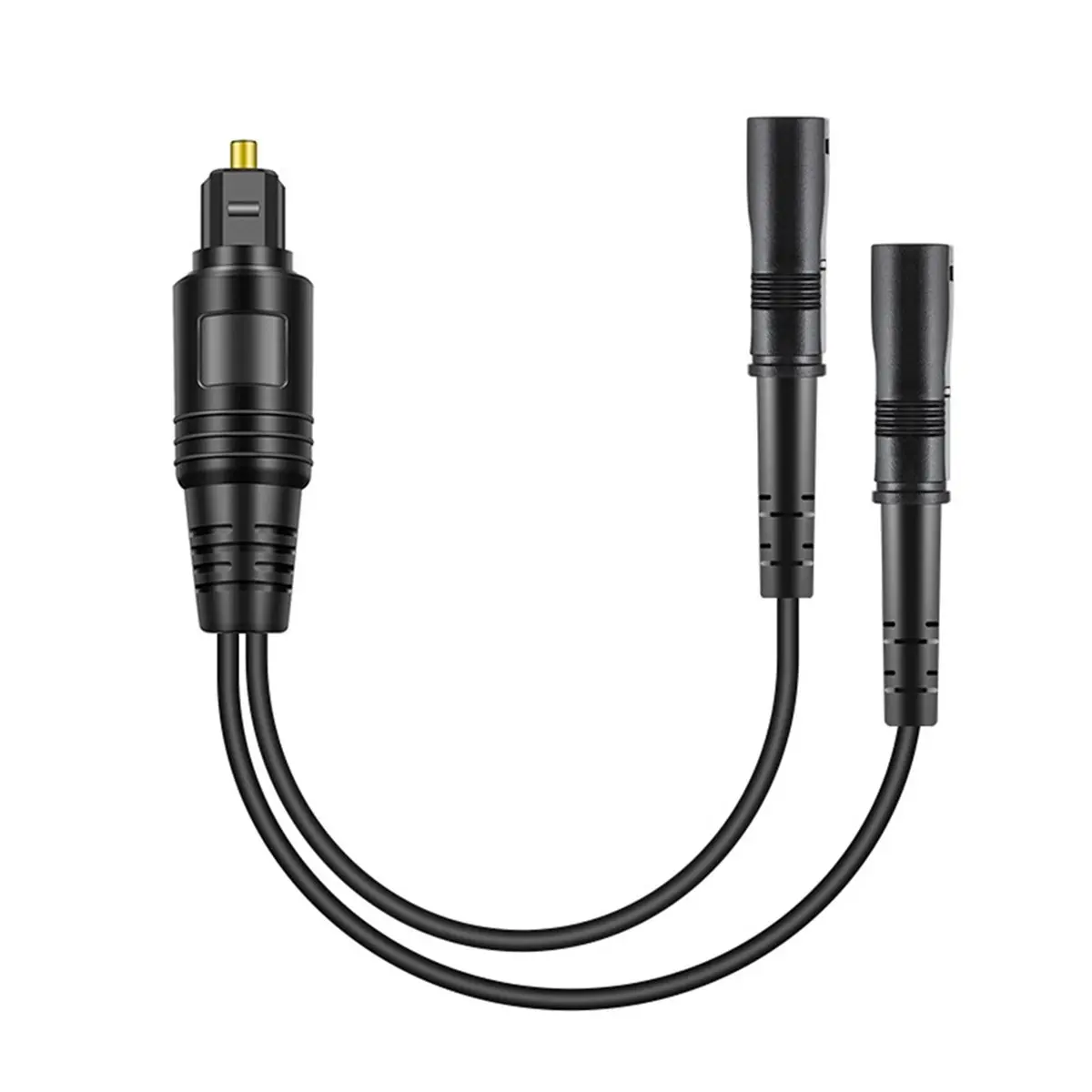 AB09 Optical Audio Cable Splitter 1 in 2 Out, Toslink Digital Fiber Audio Splitter 1 Male Input 2 Female Output