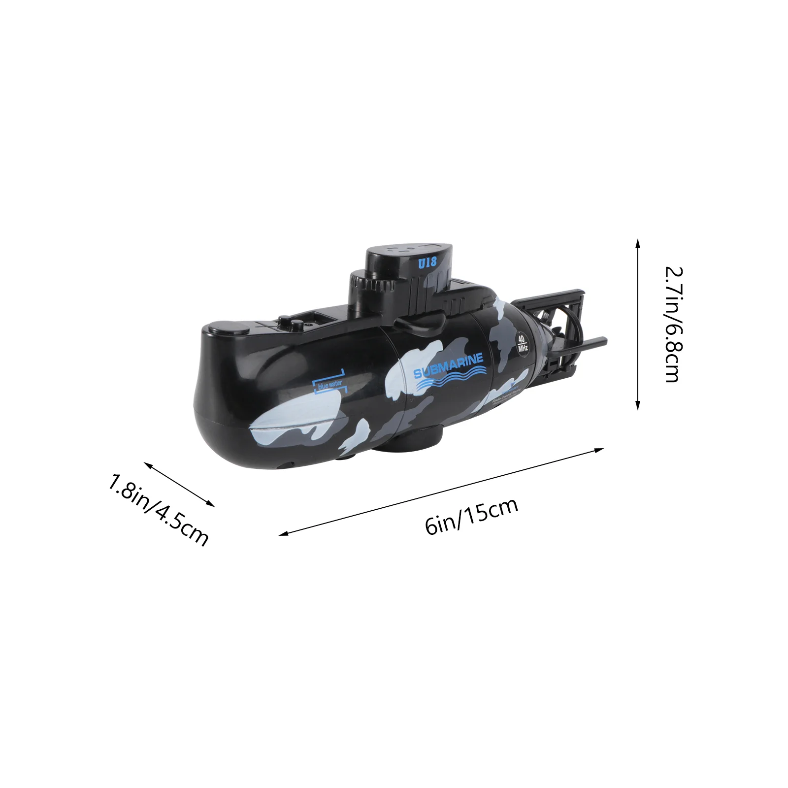 Rc Boot Kinderspielzeug Wasserdicht U-Boot Mini Fernbedienung Schiff Funktionierung Schwarz