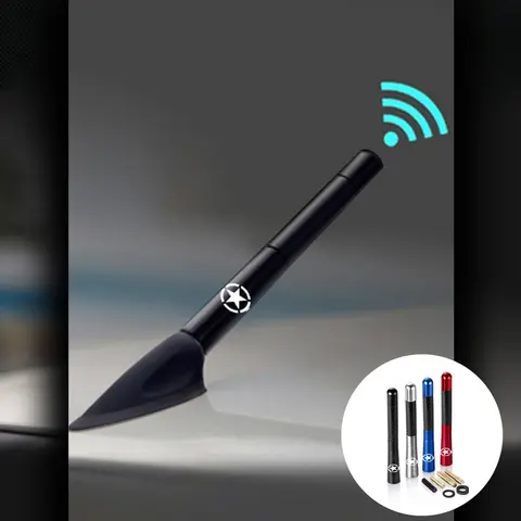 12CM Carbon Fiber Car Roof Radio Antenna Tool Accessories For Jeep Compass Renegade Grand Cherokee Wrangler JK Patriot Liberty C