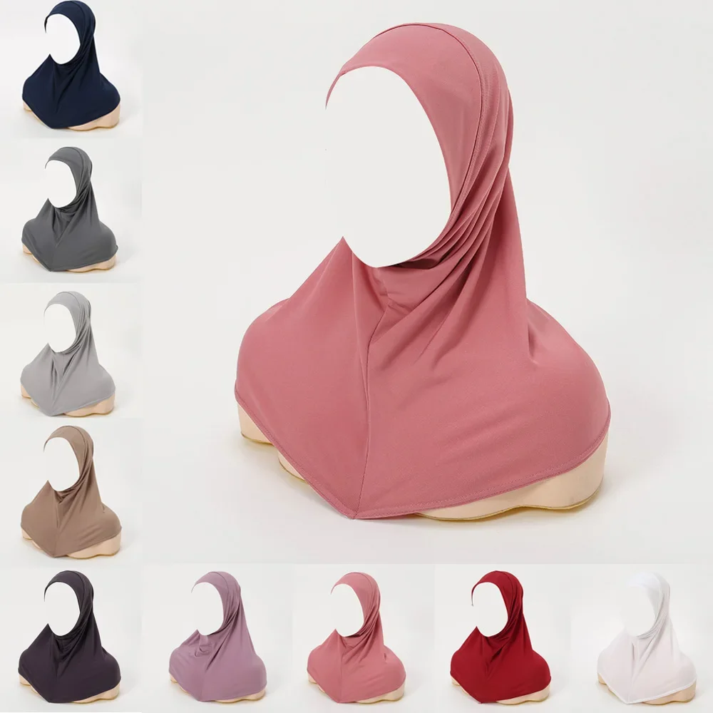 Underscarf Hijab Cap Neck Cover Muslim Women Veil Ladies Hijab Scarf Turban Muslim Fashion Bonnet for Women Inner Cap Jersey