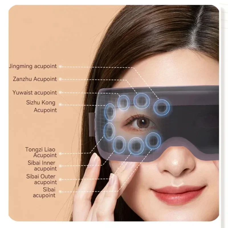 Eye Massage Device Intelligent Electric Eye Massage Device Magetic Therapy Bluetooth Massage Glasses Relieve Fatigue Eye Care