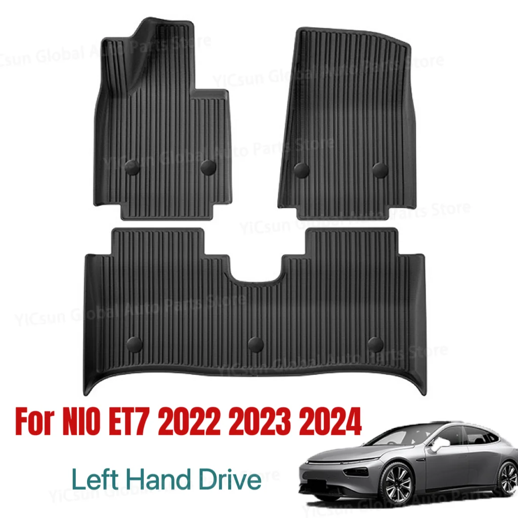 

For NIO ET7 2022 2023 2024 TPE 3D Car Floor Mats Trunk Pad All-Weather Accessories (Left Rudder)