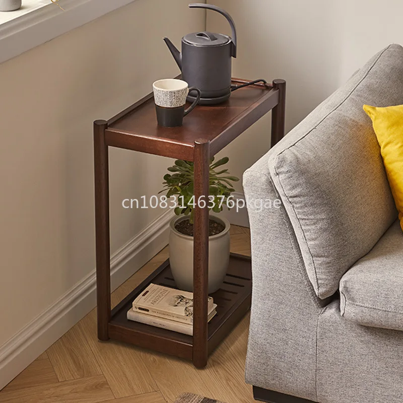 Mobile Corner Table or Coffee Table Solid Wood Side Cabinet or Side  Living Room Flower Stand