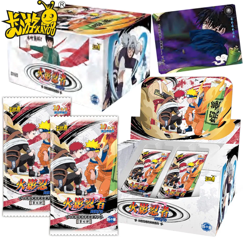 

New KAYOU Naruto Collection Cards Anime Uchiha Sasuke Gaara Unique Creative Ukiyoe Style Ninja Battle Cards Kids Hobbies Gifts