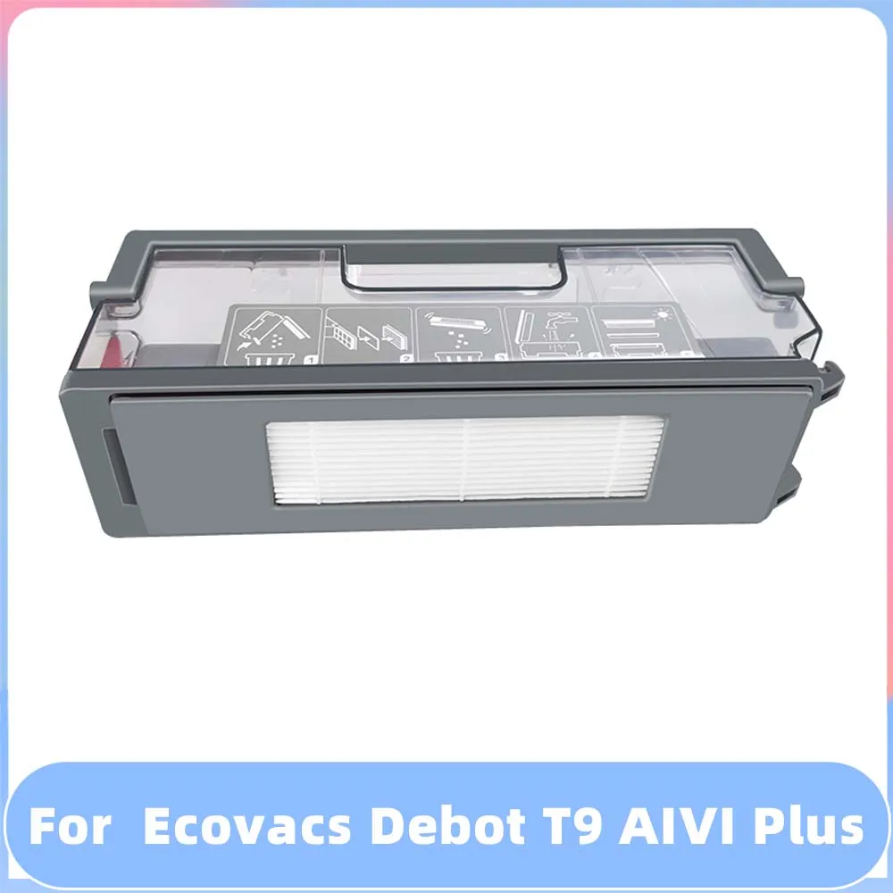 Bolsa de polvo principal para Ecovacs Debot T9 Aivi Plus/AIVI T9, cepillo lateral, filtro Hepa, mopa, trapo, cubo de basura, caja de polvo de