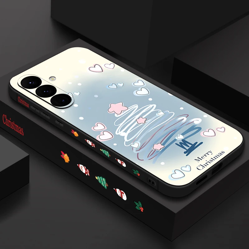 Artistic Christmas Tree Pattern Phone Case For Samsung Galaxy A57 A18 A56 A37 A17 A16 A36 A55 A54 S26 S24 S23 Ultra S25 FE Cover