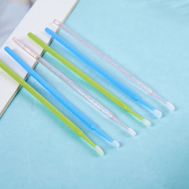 

100pcs Micro Brushes Cotton Swab Eyelash Extension Disposable Eye Lash Glue Cleaning Brushes Applicator Sticks Makeup Tools