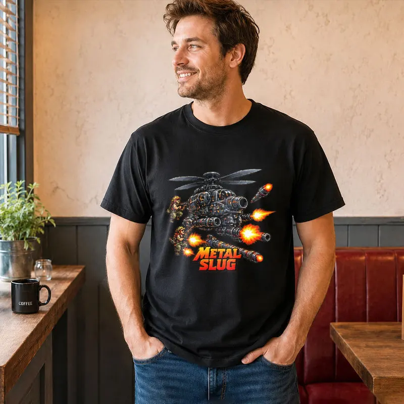 Retro Action Shooter Gaming Metal Slug Classic T Shirt 0812 Arcade Game Graphic Tee Unisex Short Sleeve Casual Streetwear Top