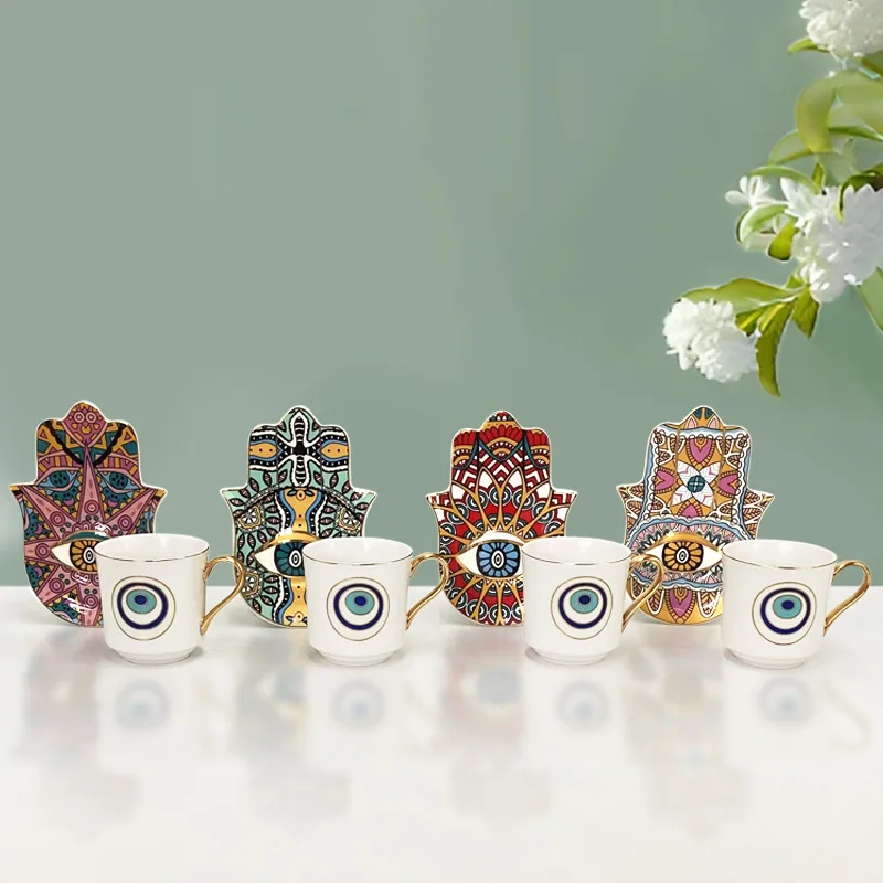 

Turkish Coffee Cup Set Nordic Creative Ceramic Mug for Home Afternoon Tea Gift