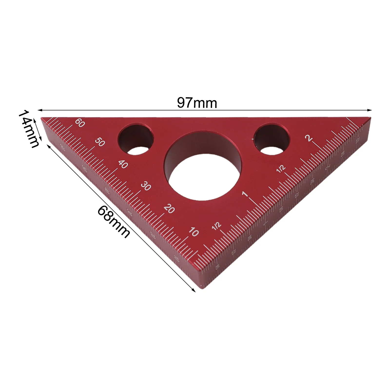 

For Precise Measurements 97*68*14mm Right Angle Ruler Angle Ruler Compact Size 97*68*14mm Height Measuring Function