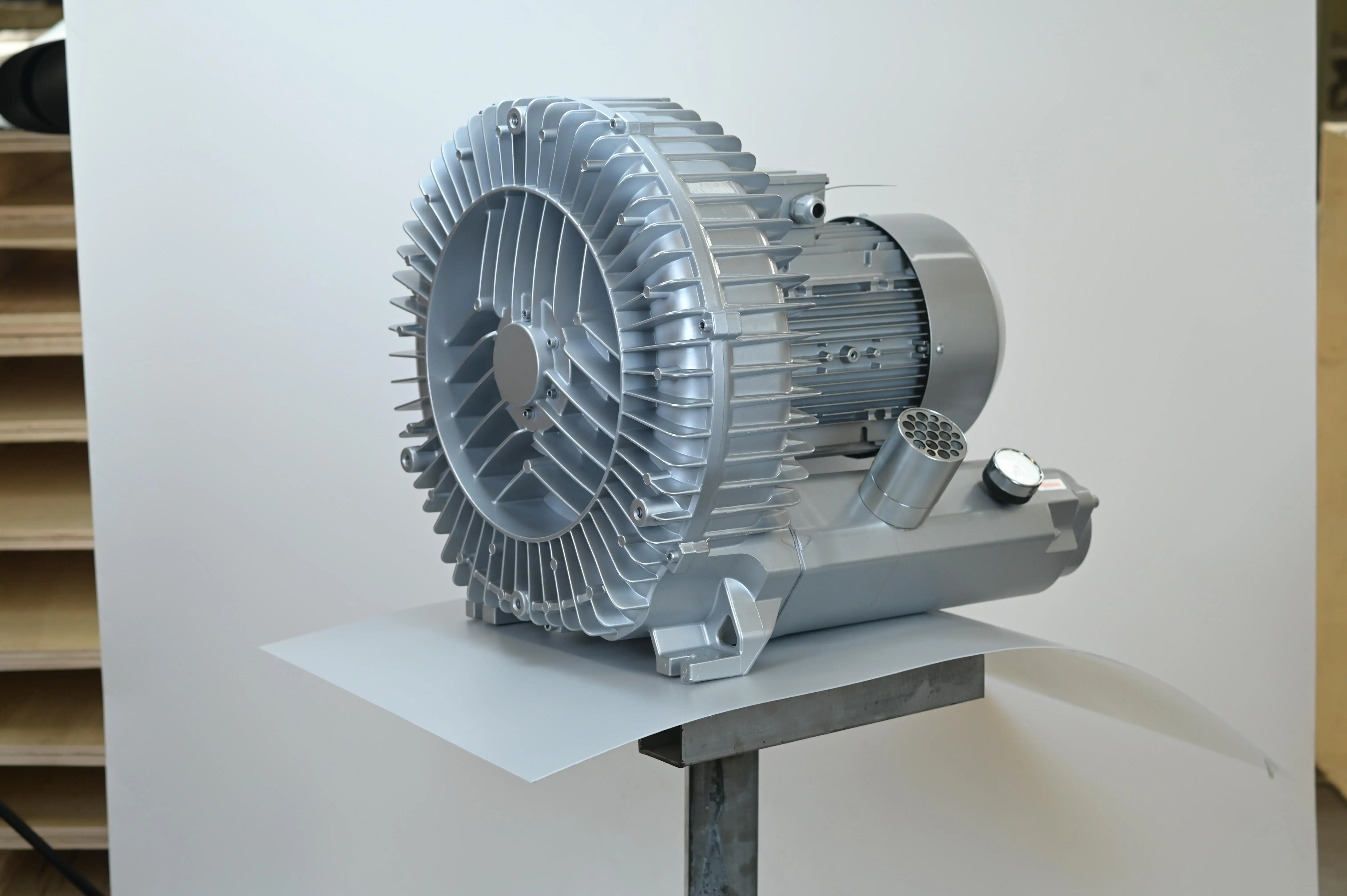 12.5KW 3 Phase 15HP Single Stage Air Ring Blower High Vacuum Suction For  Woodworking Machinery