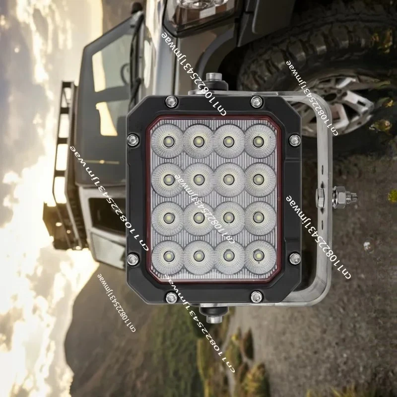 IP68Waterproof Industrial and Mining 12V 24V Heavy-duty Lighting 7-inch 160W 12800LM Floodlight Beam Rectangular Work Light 1pcs