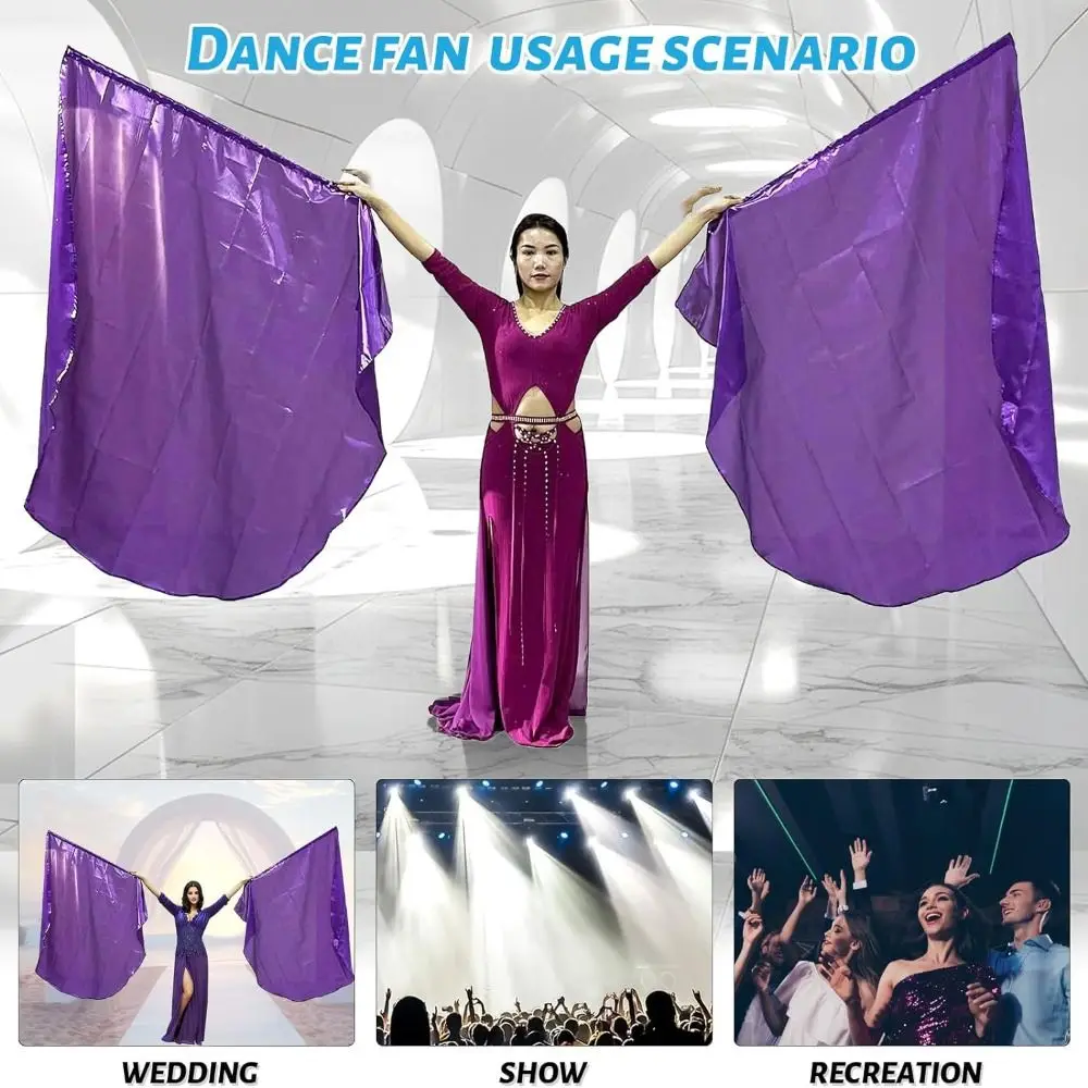 con bastoncini telescopici Accessori per la danza del ventre Oggetti di scena Multicolor Dance Party Sciarpe colorate Bandiera Aste scalabili Leggere