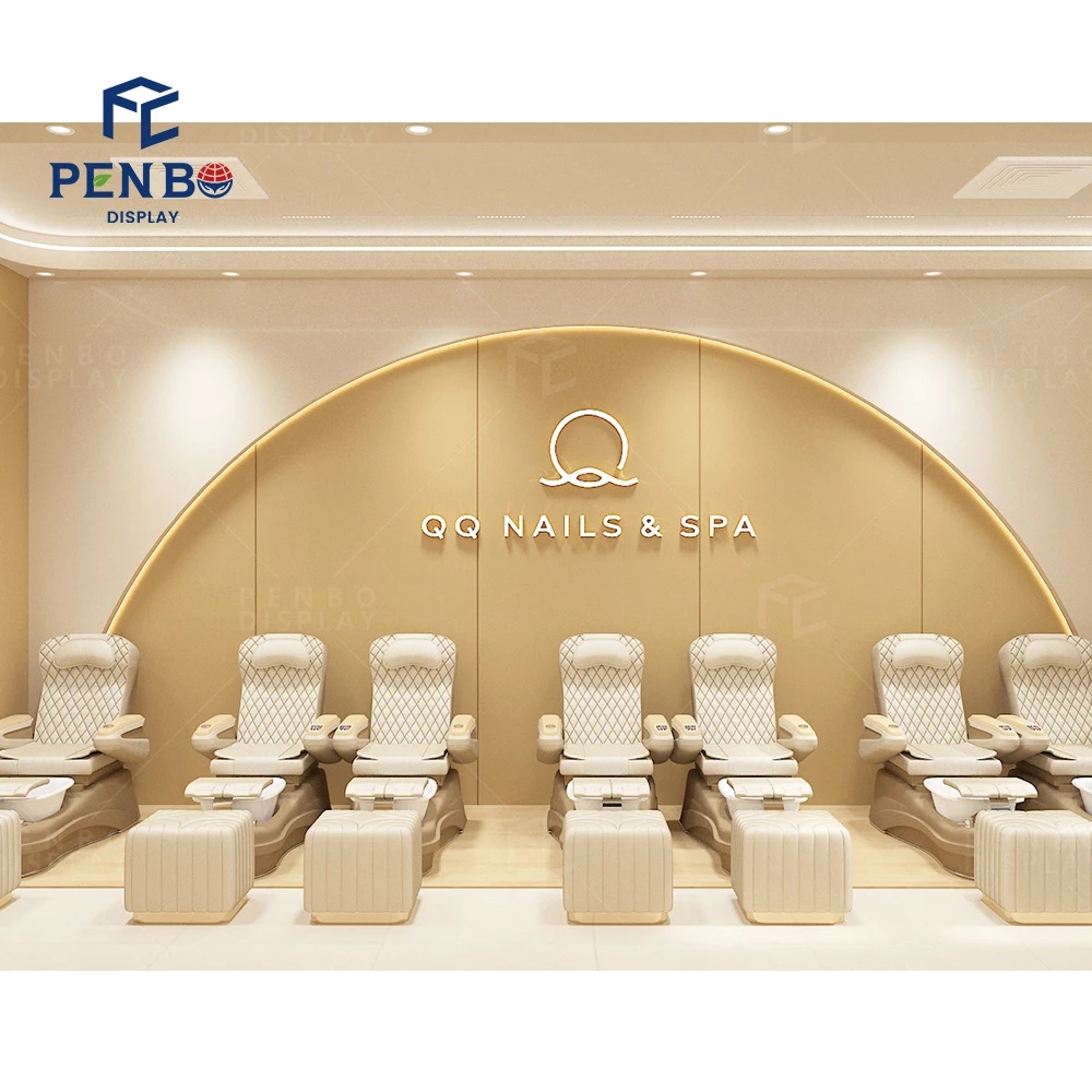 Modern Nail Salon Furniture Nail Station Interior Decor Manicure Workbench Beauty Salon Decoration Design