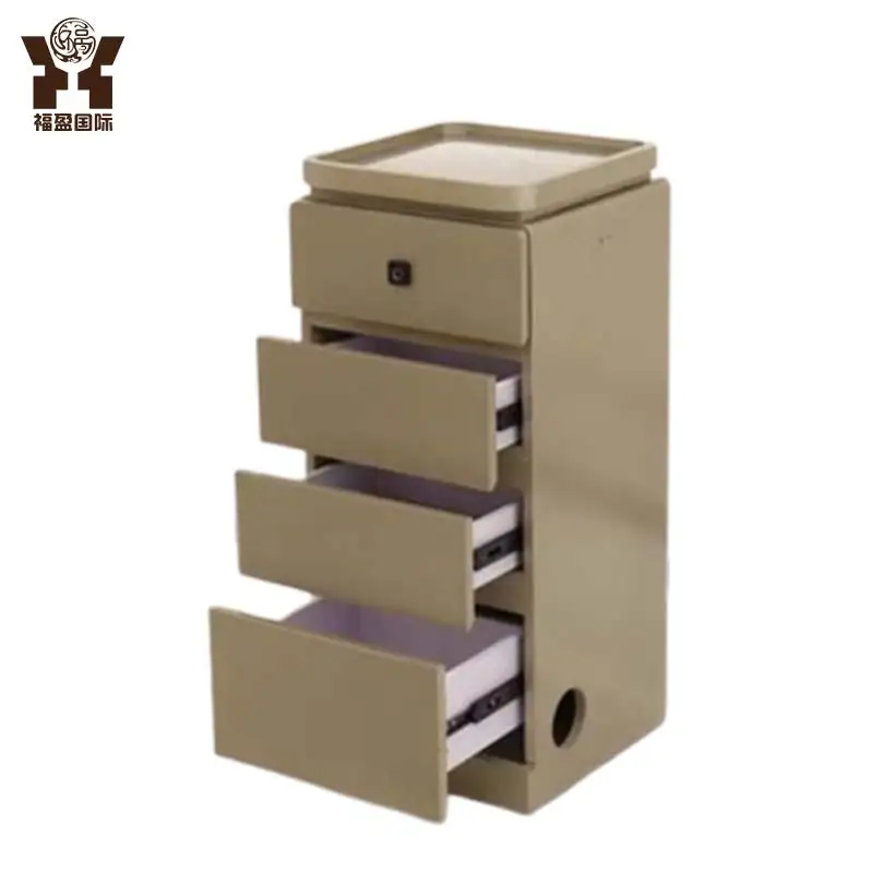 Modern Luxury Wood Salon Trolley Hairdresser Tool Cabinet Large Capacity Storage Stable Design for Hotel Gym Living Room