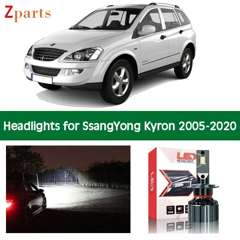 

Auto Canbus Bulb For SsangYong Kyron 2005 - 2020 LED Headlight Lighting 12V 10000LM Headlamp Low High Beam Car Light Accessories