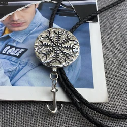Original design Western Cowboy bolotie stainless steel Viking runes bolo tie for men personality neck tie fashion accessory