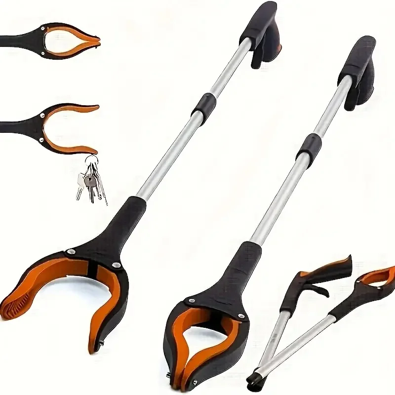 32 inch Foldable Grabber Pickup Tool，Belt 360° Rotating Jaw and Magnetic Tip，Suitable for elderly use