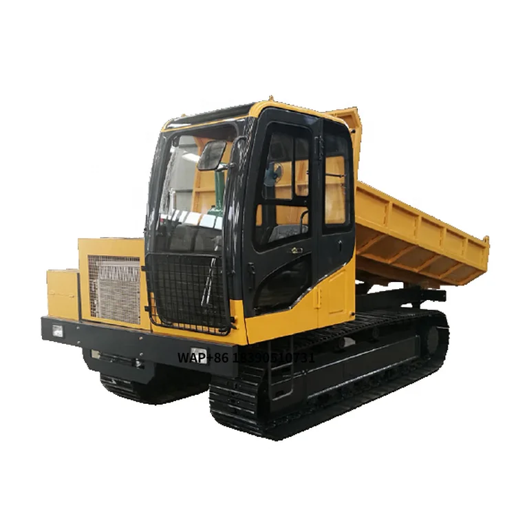

Dump Truck 5 Tons 7 Tons 10 Tons Crawler Transport Dumper Truck With Cab