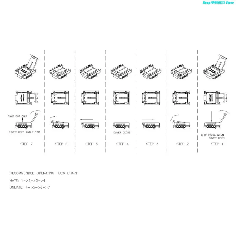  Universal 8x6 And 6x5 Chip Programmer Socket For Integrated Circuit Testing Applications