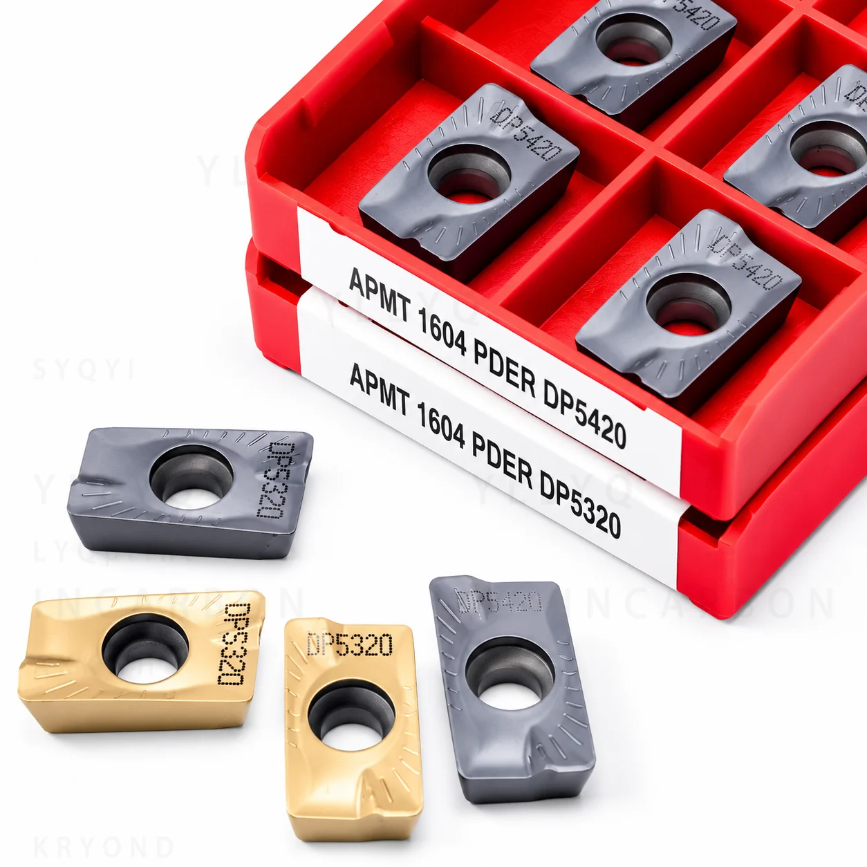 10PCS APMT1604 APMT1135 PDER DP5320 DP5420 Carbide Milling Inserts for CNC Face Mill Cutter Steel Metal Machining Tools