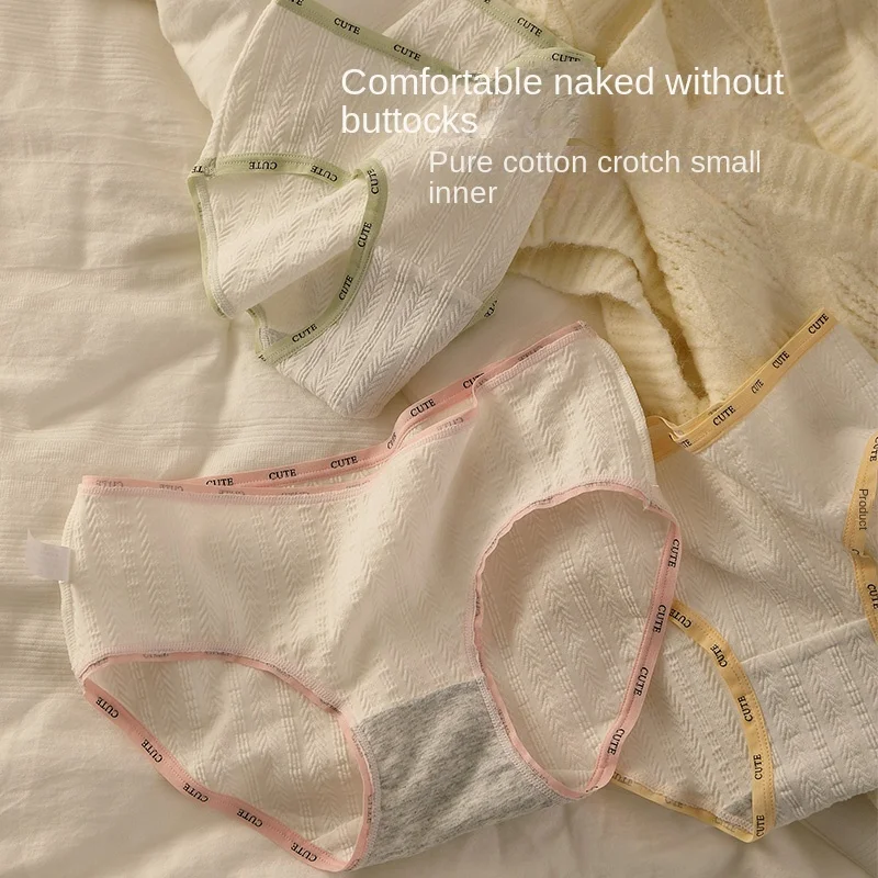 Women's Underwear Sexy Solid Color Panties Fashion Girl Traceless Underpants Mid Waist Seamless Briefs Female Comfort Lingerie