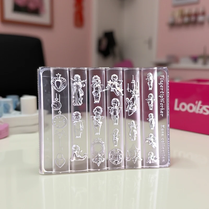 Angel Clock 3D Silicone Nail Mold Heart Lock Nails Templates DIY Nail Art Decorations Stamping Plates Manicure Design Tools