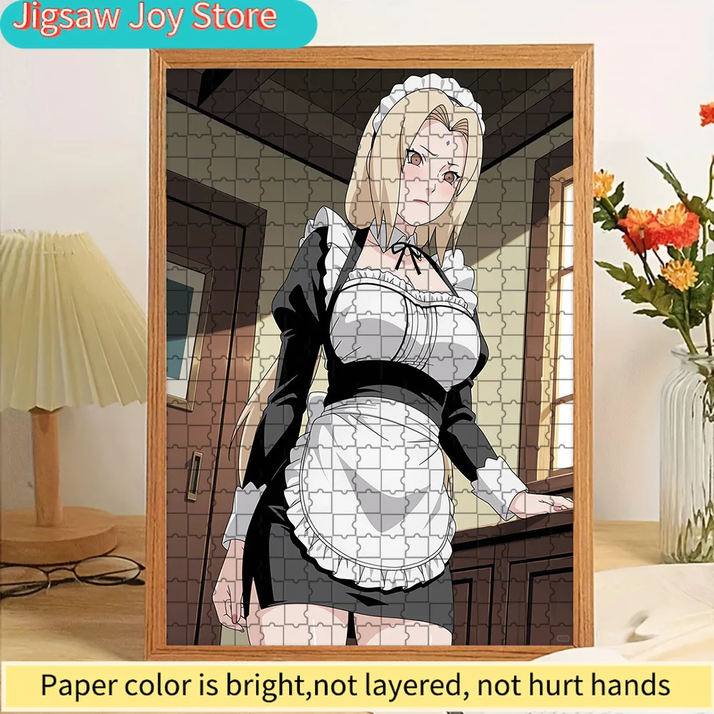 

Пазл с изображением персонажа аниме Наруто: Цунаде в классическом черно-белом костюме горничной, премиум-качество, яркий принт высокой четкости, гладкая бумага B.