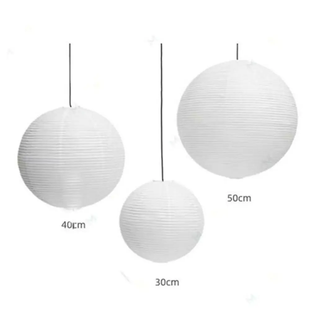 Hanging Paper Lampshade Light Fixture Classic Modern Pendant Light Lamp Cover Vintage Round Ceiling Light Cover Hotel Cafe