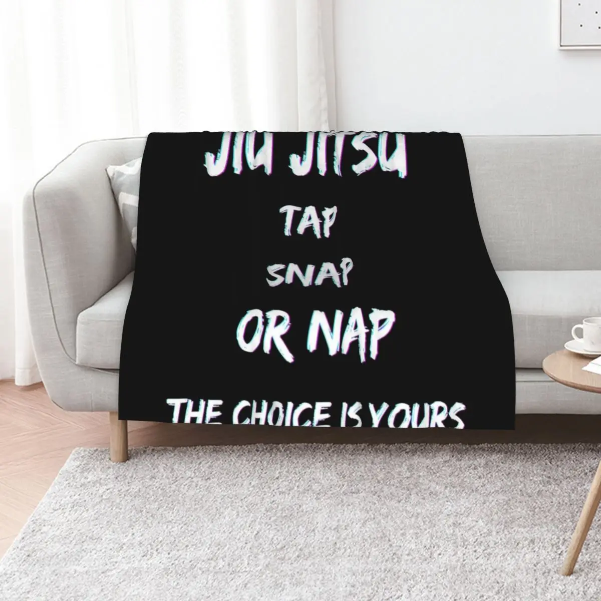 Tap Snap or Nap Jiu Jitsu T-Shirt Art BJJ Unisex Throw Blanket Stuffeds Single Furrys Blankets For Bed Flannels Moving Blankets