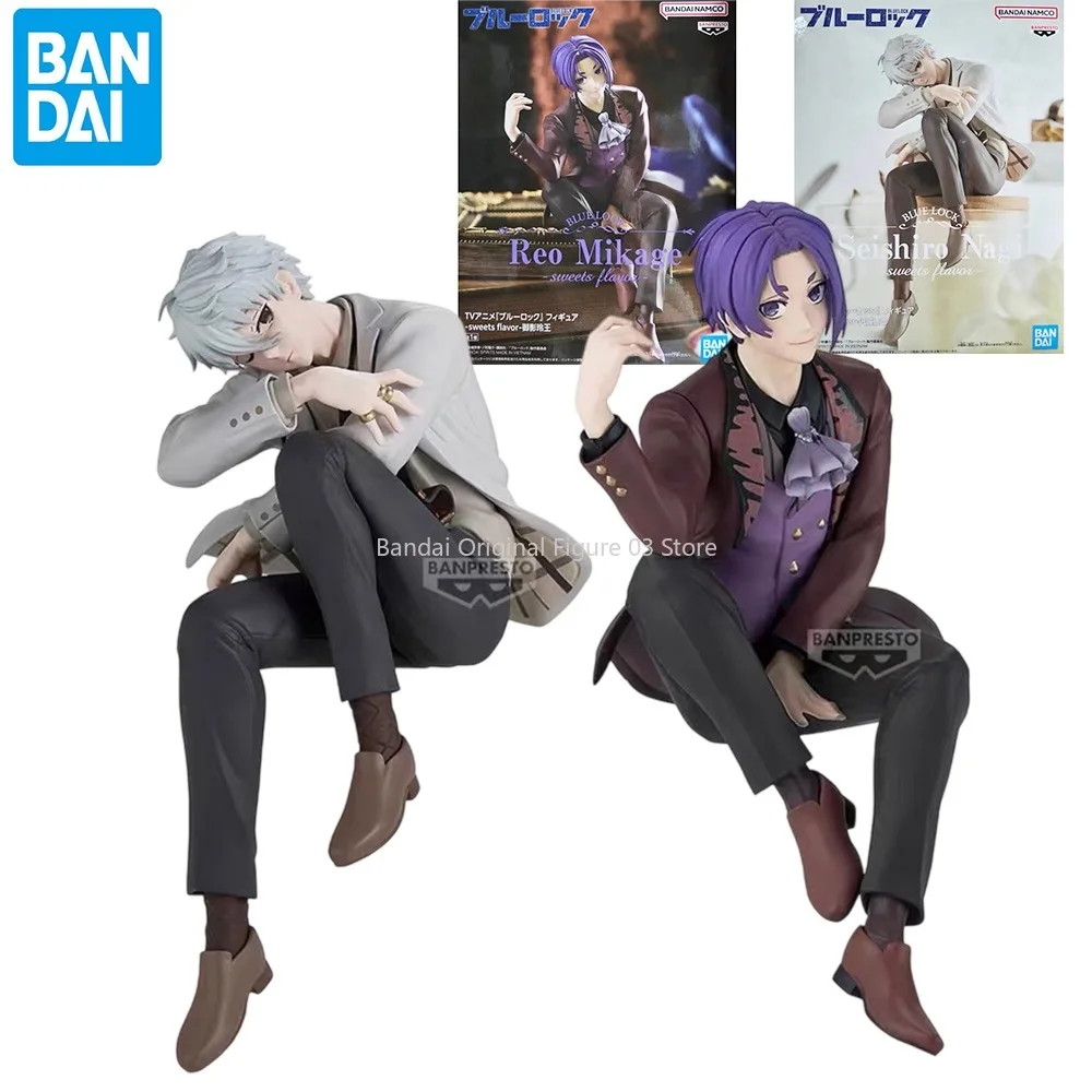 

In Stock Bandai BLUE LOCK Nagi Seishiro Mikage Reo sweets flavor 13CM Anime Action Figure Toys Collectible Model Ornaments